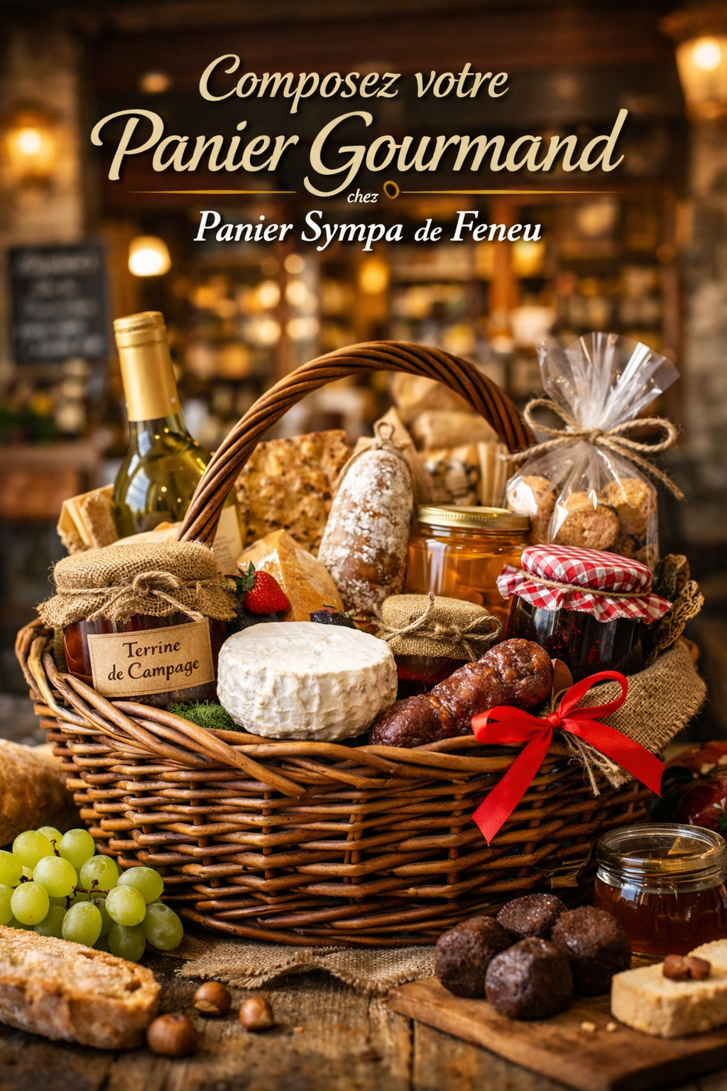 composer un panier gourmand dans votre épicerie Panier Sympa de Feneu