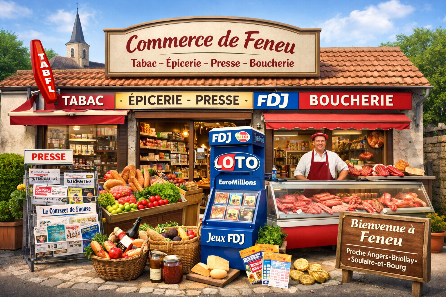 Tabac, Épicerie et FDJ à Feneu – Commerce de Proximité 49460