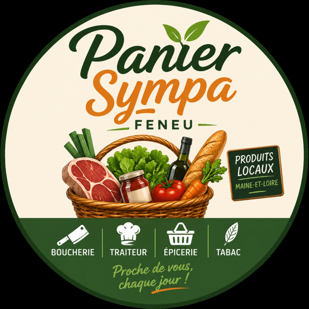 Panier Sympa Feneu : boucherie, traiteur, épicerie et tabac. Viande, produits locaux, fruits & légumes et courses du quotidien à Feneu.
